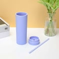 thumbnail image 5 of EUDIDV Kids Water Bottle for School Skinny Tumblers Frosted Colored Acrylic Tumblers With Straws And Lids,16 Double Wall Tumblers For Cold Drinks, Reusable Cups Vinyl Gifts,with Straw, 5 of 9