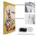 thumbnail image 6 of Happy Easter Blackout Curtains for Bedroom/Living Room, Pinch Pleated Black Out Curtains, Bunny Eggs Spring Mushrooms Floral Rustic Yellow Room Darkening Window Drapes with Hooks 2 Panels, 59"x70", 6 of 8
