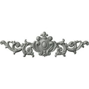 Ekena Millwork 16 3/8"W x 4 3/4"H x 3/4"P Marcella Medium Leaf with Scrolls Onlay