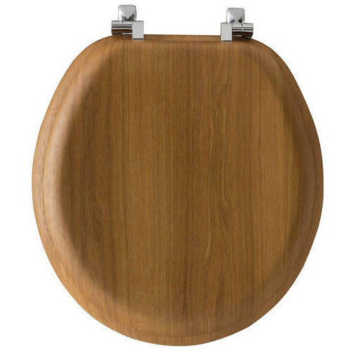 Home Expressions Deluxe Molded Wood Toilet Seat 17 Standard Round