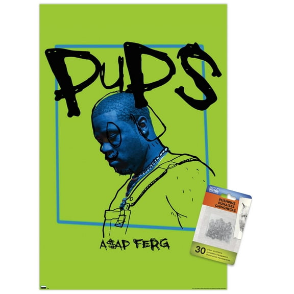 A$AP Ferg - Pups 14.72 in x 22.37 in Poster, by Trends International