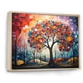 thumbnail image 2 of Designart "Dawn Graffiti On Oak I" Tree Oak Floater Framed Canvas Wall Art, 2 of 5