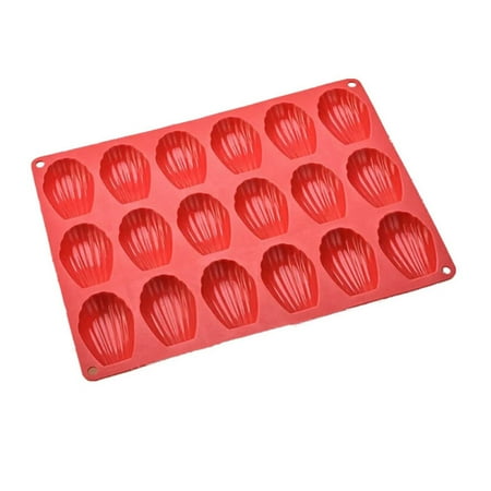 

Reduced！18 Even Cookie Silicone Cake Bakeware Madeleine Shell Heat Resistant