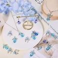 thumbnail image 5 of Angel Wings Charm Angel Pendant Beads Alloy Butterfly Bead Plastic Pearl with Platinum Iron Flat Head Pins for DIY Jewelry Making Necklace Crafts Blue, 5 of 9
