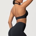 thumbnail image 6 of Neewe Women's Seamless Sports Bra Knitted Yoga Suit Gathering Breathable Workout Gym Tank Top for Women-Black 2XL, 6 of 9