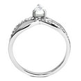 thumbnail image 3 of Luxe Jewelry Designs Women's Pave Ring with Pear Shaped Cubic Zirconia - Size 9 (Pack of 2), 3 of 4