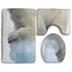 thumbnail image 1 of ABPHQTO El oso polar Juego de alfombras de baño de 3 piezas Alfombra de baño Alfombra de contorno y tapa de inodoro, 1 of 2