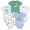 Boy Dino World, variant on Hudson Baby Short Sleeve Bodysuits, 5-Pack, Newborn- 24 Months