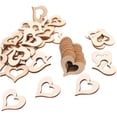 thumbnail image 1 of Décorations d'Halloween 100 Pcs Décorations de Table de Mariage Cœurs en Bois Rustique/vintage Creux Confett d'Amour, 1 of 9