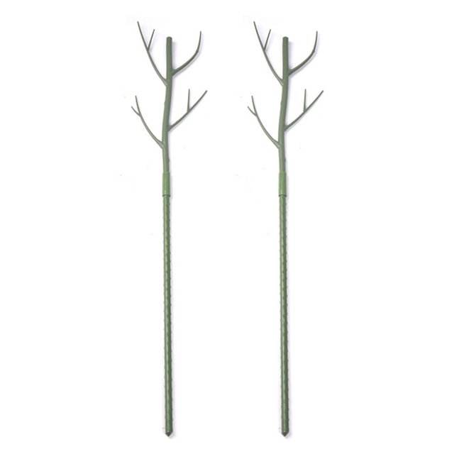 CSChome Poteaux de Support pour Plantes Treillis Réglable Poteau de Support pour Plantes Empêche la Chute Coupe-Vent Stable Intérieur en Pot 2 Pcs