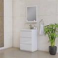 thumbnail image 2 of Alya Bath Paterno 24" Modern Wood Freestanding Bathroom Vanity in White, 2 of 7