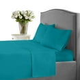 thumbnail image 4 of 1200 Thread Count Twin Size Deep Pocket Solid Cotton Sheet Set (Twin, Teal), 4 of 4