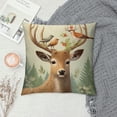 thumbnail image 2 of Nawypu Xhomeli Vintage Christmas Animal Elk Deer Pillow Cover Farmhouse Bird Pillow Cases Cushion Cover  Snowflake Background Pillowcase Outdoor Decor Home Sofa Gift, 2 of 5