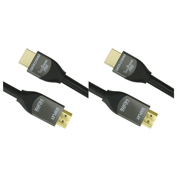 2 Pack DataComm Electronics 46-1809-BK 18Gbps HDMI Cable (9ft)