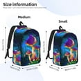 thumbnail image 3 of Bixox Magic Mushrooms ,Fireflies Printing Canvas Backpack Lightweight Casual Travel Backpack School Backpack Fits 15.6 Inch Notebook, 3 of 5