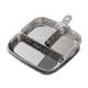 thumbnail image 3 of 2 platos divididos, vajilla reutilizable multiusos para cocina. Gris, 3 of 9