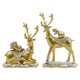 thumbnail image 5 of 2 piezas Escultura de Figura de ciervo Estatua de alce de resina Adorno creativo para amantes Colección Centro de mesa Figura animal Oro, 5 of 9