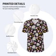 thumbnail image 3 of KLL Daisies Flowers for Men's Baseball Shirts,Short Sleeve Casual Shirts Button Down Shirt for Men Beach Summer Wedding Shirt-3X-Large, 3 of 7