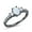 Black Tone Lab Created White Opal, variant on Oval Accent Wedding Ring CZ 925 Sterling Silver Size 4