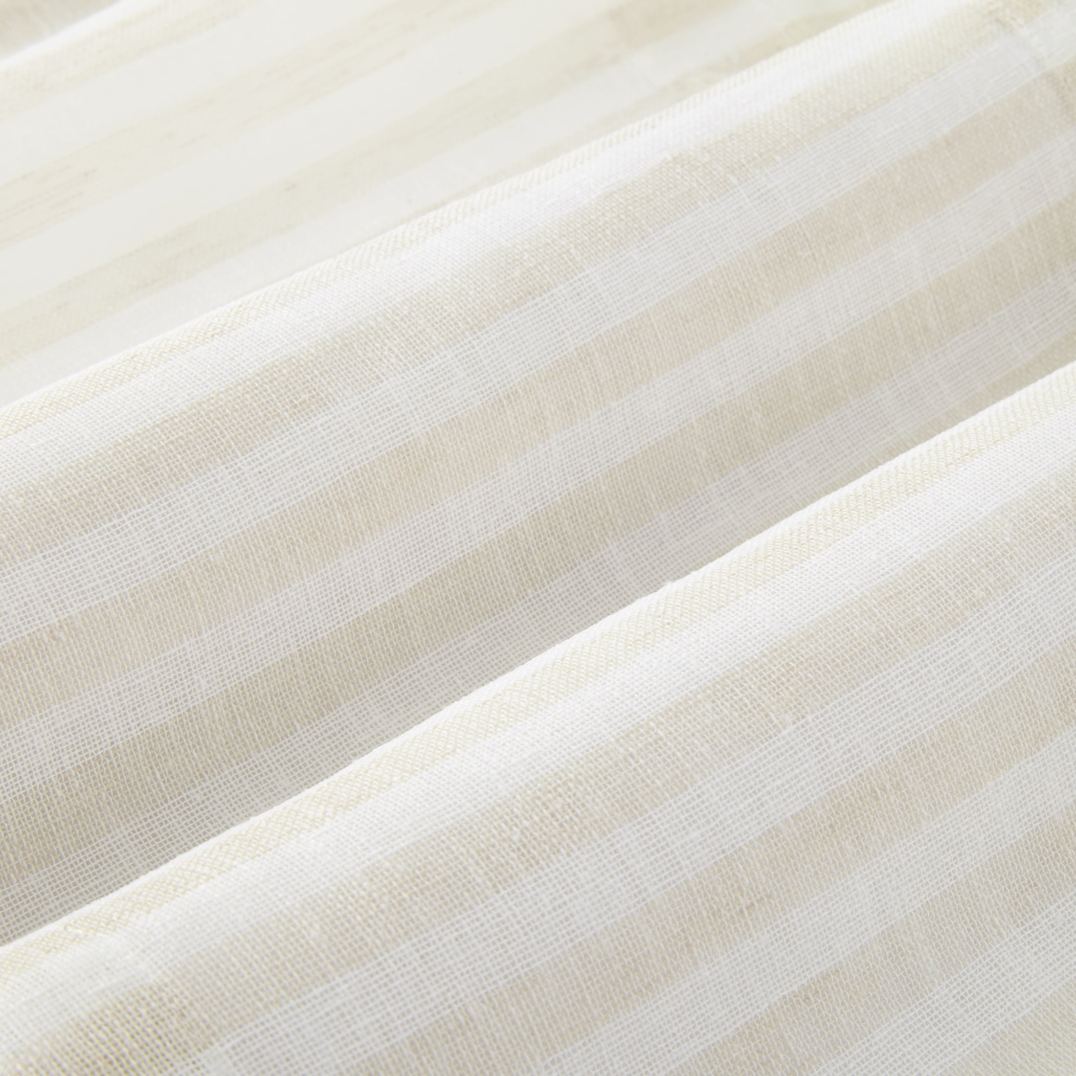 Mainstays Light Filtering Rod Pocket Stripe Curtain Tier and Valance Set, 3pc, 56"x36", Beige
