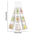 thumbnail image 6 of Yayeee Kitchen Hanging Hand Towels Set of 2 with Loop Bathroom Absorbent Tie Towel, Toasts Pattern, 6 of 7
