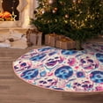 thumbnail image 4 of Salouo blue record rock Skull Christmas Tree Skirt 30" Farmhouse Christmas Decorations Snowman Xmas Tree Skirt Tree Mat for Holiday Party Decor, 4 of 8