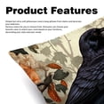 thumbnail image 2 of Crow Decorative Pillows Covers Set of 2 - Unique Patterns, 16x16, 18x18, 20x20 Inches - Throw Pillow Covers for Home Decor, Bedroom, Living Room for Various Occasions, 2 of 6