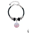 thumbnail image 2 of Delight Jewelry Silvertone Domed Multi Color RVT Daughter Celtic Knot Leather Bead Bracelet, 7"+2" Extender, 2 of 4