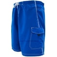 thumbnail image 1 of H2O Sport Tech Big & Tall Men’s Cargo Swim Trunks with Side Piping 2XL to 8XL, 1 of 5