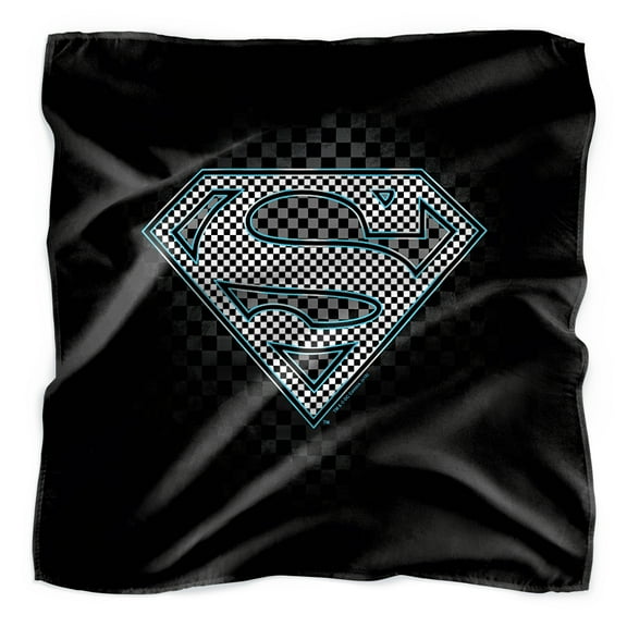 Superman Checkerboard Bandana (21 in x 21 in)