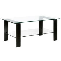 Evelyn&Zoe Asta 40" Wide Rectangular Coffee Table, Blackened Bronze