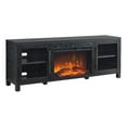 thumbnail image 1 of Henn&Hart 68"W Engineered Wood Fireplace Insert TV Stand in Black Grain, 1 of 8