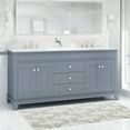 thumbnail image 2 of Kingsley Contemporary 72" Wood Double Sink Bathroom Vanity with Marble Counter Top, 2 of 8