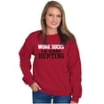 thumbnail image 3 of Work Sucks Going Hunting Funny Unisex Plus Fleece Graphic Sweatshirt Brisco Brands 2X, 3 of 5