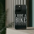 thumbnail image 3 of DistinctInk Clear Case for Apple iPhone 15 PRO (6.1" Screen) - I Ride Bike - Sports Only Require 1 Ball, 3 of 9