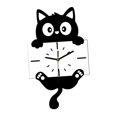 thumbnail image 2 of Reloj de Pared con Forma de Gato, Adorno con Temática Animal, Silencioso, Ideal para Cafeterías Y Salas de Estar. Regalo Perfecto., 2 of 9