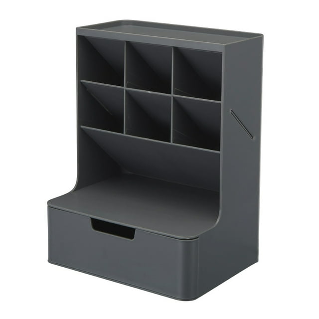 braveheart Storage Box Multi-layer Desktop Organizer Space-saving Stationery Portable Lightweight Cosmetic Case Desk Storage Rack White Shelf White Drawer Black Shelf Black Drawer