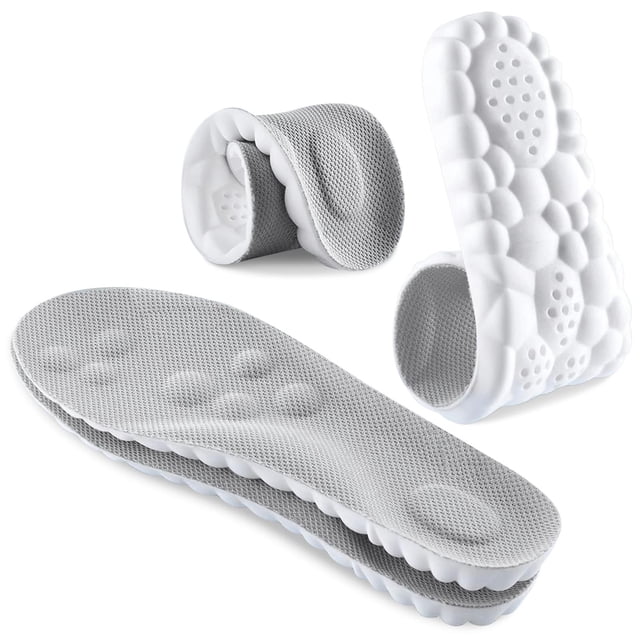 Plantillas Ortopédicas Unisex Espuma Viscoelástica Gris Alivio de Dolor 41/42