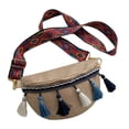 thumbnail image 2 of Bohemian Fanny Pack Mujer Satchel Bag Riñonera para Festival Cumpleaños Casual Azul Yuyangstore Riñonera Étnica, 2 of 7