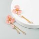 thumbnail image 5 of Pendientes de borlas para mujer, cadenas largas, pendientes llamativos, bonitos pendientes de flores, pendientes coloridos, joyería de moda rosa -, 5 of 5