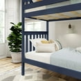 thumbnail image 2 of Plank+Beam Solid Wood Twin over Twin Bunk Bed with Ladder for Adults, No Box Spring Needed, 2 of 10