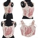 thumbnail image 2 of Women Lace Up Adjustable Straps Overbust Corset Bustier Top Vintage Floral Pattern Push up Body Shaper Vest Tank Top L Red, 2 of 4