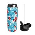 thumbnail image 2 of Uemuo Hawaiian Style Print 18oz Sports Insulated Kettle, Water Bottle, Outdoor Sports Bottle, Insulated Hydration Bottle with Handle & Flip Straw, 2 of 8