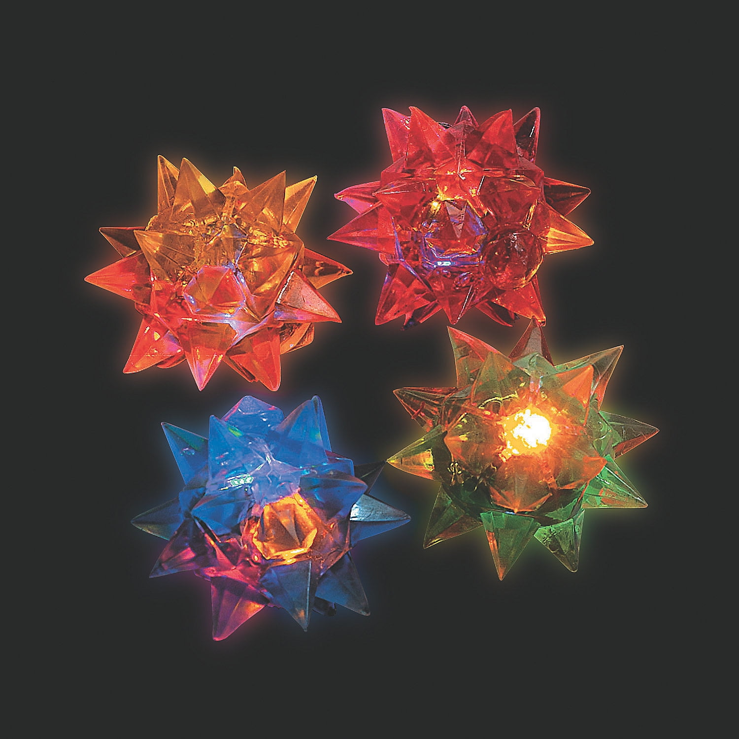 Flashing Star Bouncing Balls 12 Pieces