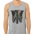 thumbnail image 2 of Skeleton Rib Cage Tank Top Unisex Medium Grey, 2 of 5