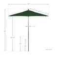 thumbnail image 5 of California Umbrella  7.5' Rd. Aluminum Frame, Fiberglass Rib Market Umbrella, Push Open,Anodized Silver Finish, Pacifica Fabric Hunter Green, 5 of 5