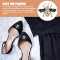 thumbnail image 3 of 2 Pcs Charmes de Chaussures Abeille Mignons Boucles Métalliques Décoratives pour Femmes, 3 of 8