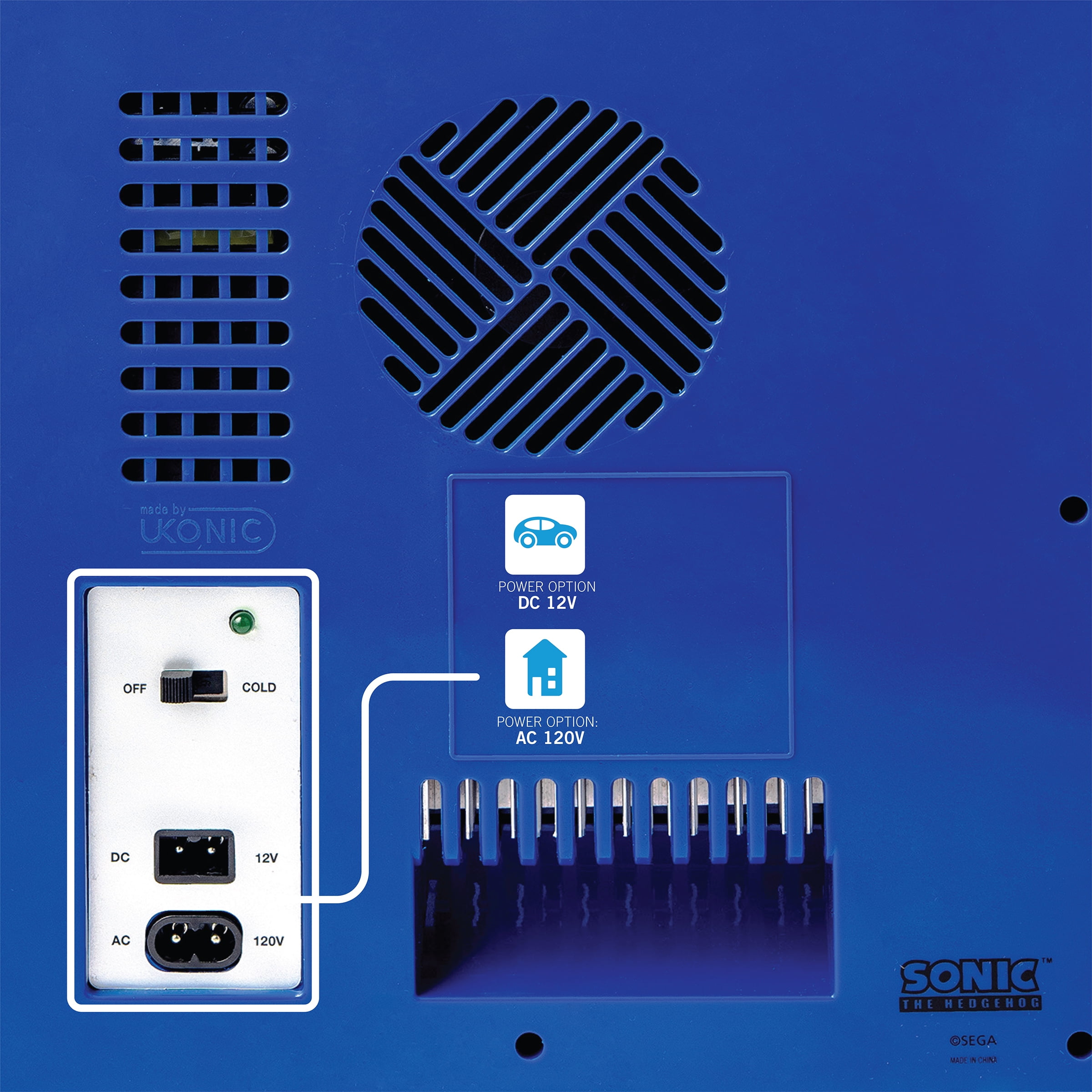Sonic 6.7L The Hedgehog Blue Cooler Mini Fridge