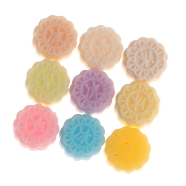 9pcs Escala 1/12 Juguete Modelo de Mooncakes Comida de Plástico de Muñecas Sunnimix Dollhouse Food