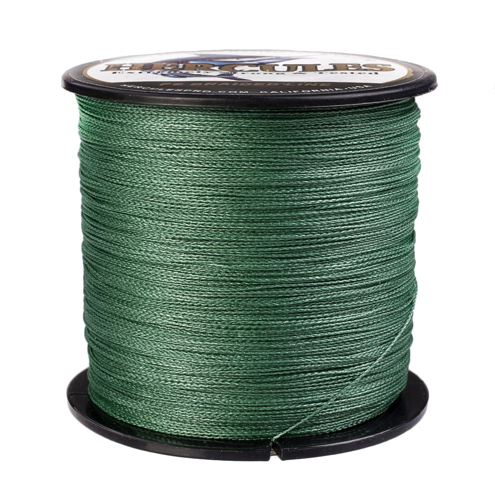 HERCULES Super Strong 500M 547 Yards Braided Fishing Line 40 LB Test for Saltwater Freshwater PE Braid Fish Lines 4 Strands - Green, 40LB (18.1KG), 0.32MM